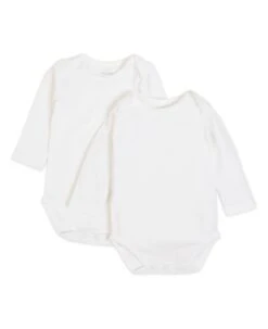 Prénatal Basis Romper 2 Stuks Lange Mouwen Effen Wit