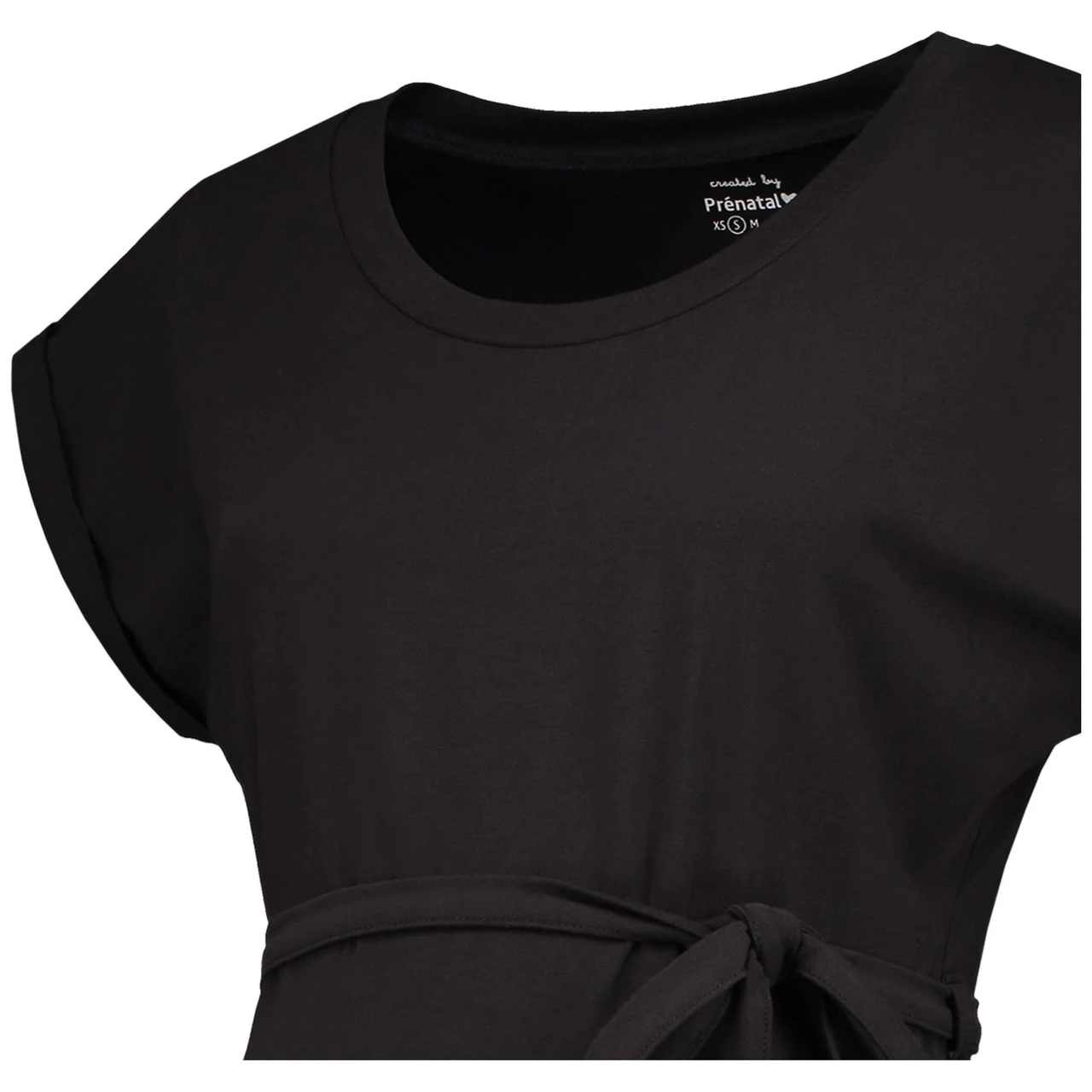 Prénatal Zwangerschapsjurk Korte Mouwen Effen Zwart 3 Prénatal Zwangerschapsjurk Korte Mouwen Effen Zwart - Afbeelding 3