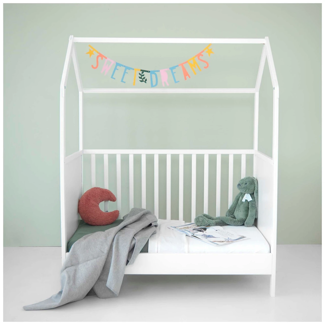 Prénatal Ledikant Bed/huisje Bauke White 6 Prénatal Ledikant Bed/huisje Bauke White - Afbeelding 6