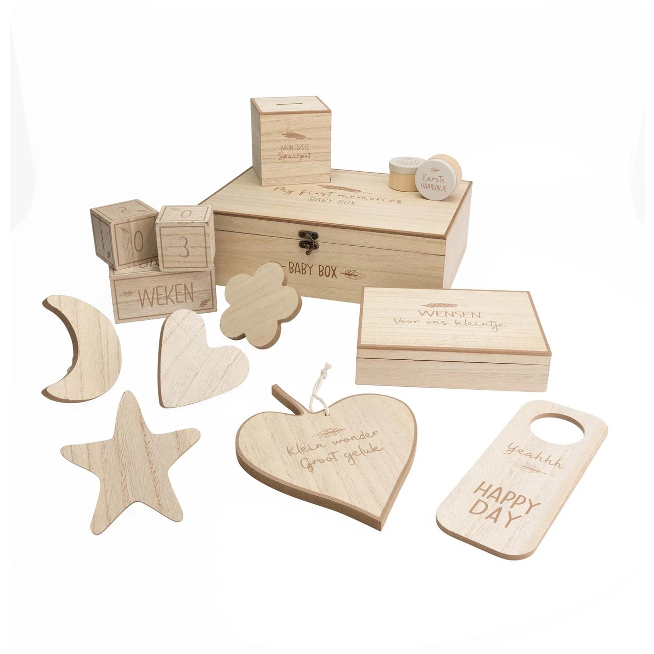 Prénatal Bewaardoos Hout Brown 4 Prénatal Bewaardoos Hout Brown - Afbeelding 4