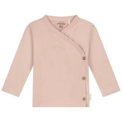 Prénatal Newborn Shirt Rib Lange Mouwen Effen Roze