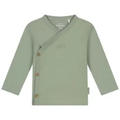 Prénatal Newborn Shirt Rib Lange Mouwen Effen Groen