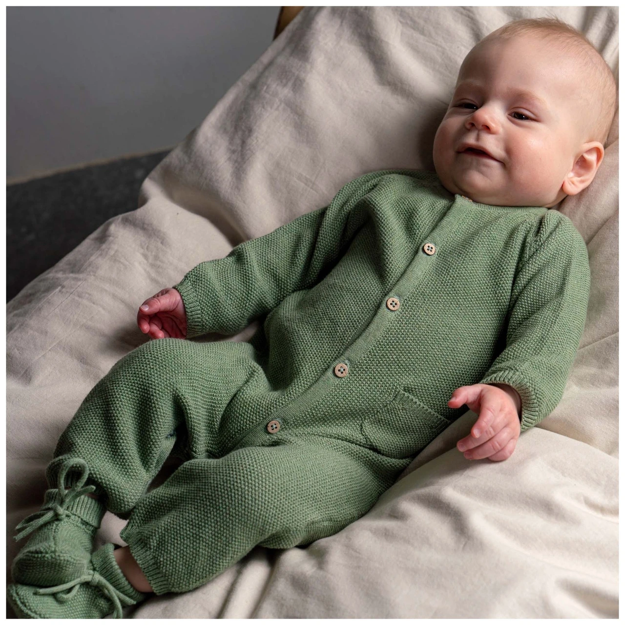 Prénatal Newborn Boxpakje Lange Mouwen Effen Groen 5 Prénatal Newborn Boxpakje Lange Mouwen Effen Groen - Afbeelding 5