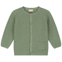 Prénatal Newborn Vest Lange Mouwen Effen Groen