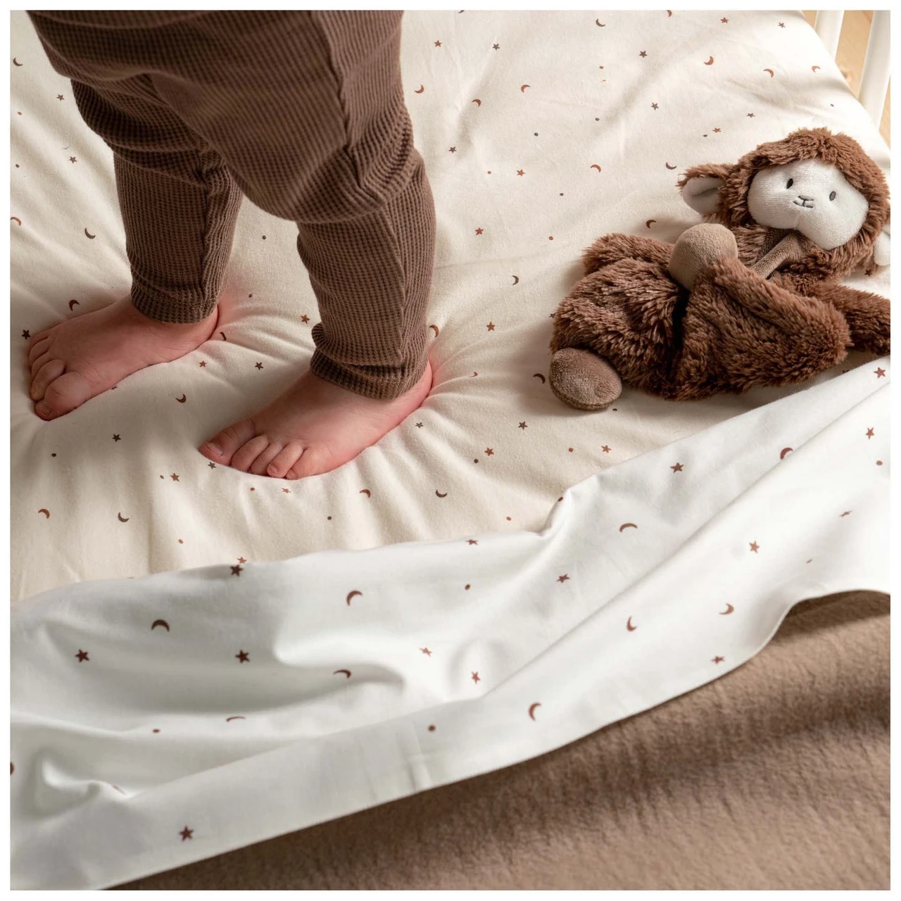 Prénatal Ledikant Hoeslaken Sterren Beige 3 Prénatal Ledikant Hoeslaken Sterren Beige - Afbeelding 3