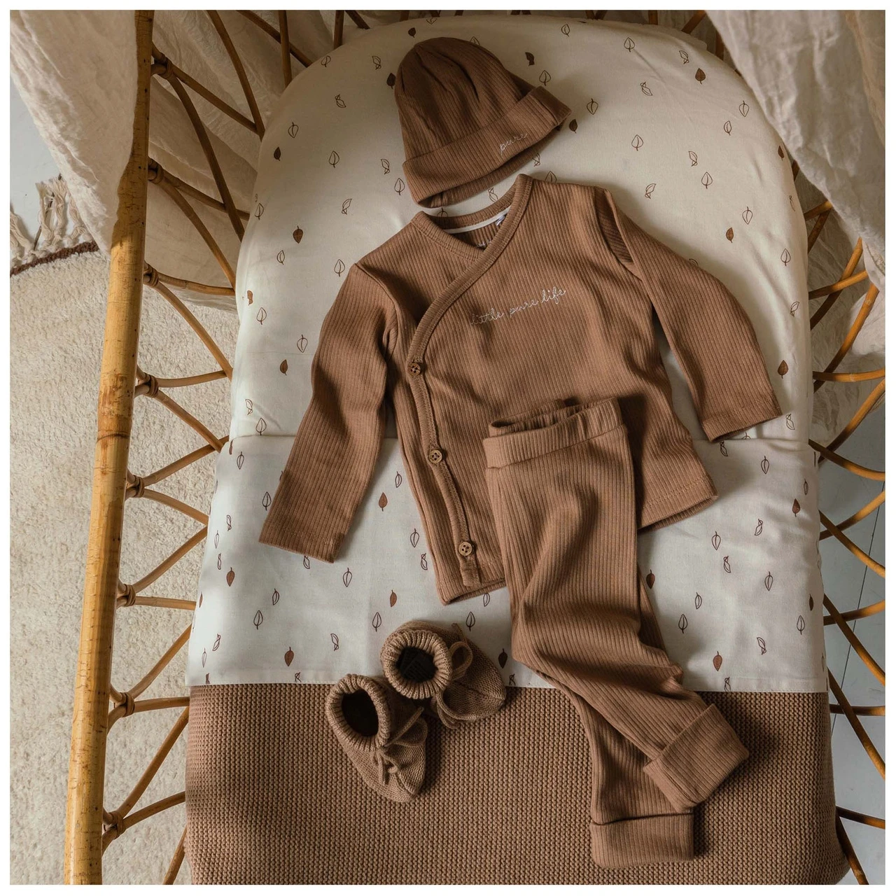 Prénatal Newborn Slofjes Purebruin 3 Prénatal Newborn Slofjes Purebruin - Afbeelding 3