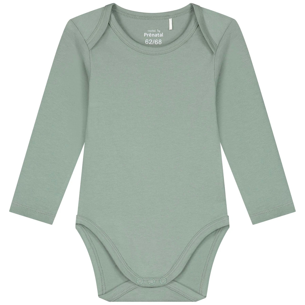 Prénatal Basis Romper Lange Mouwen Effen Groen 1 Prénatal Basis Romper Lange Mouwen Effen Groen