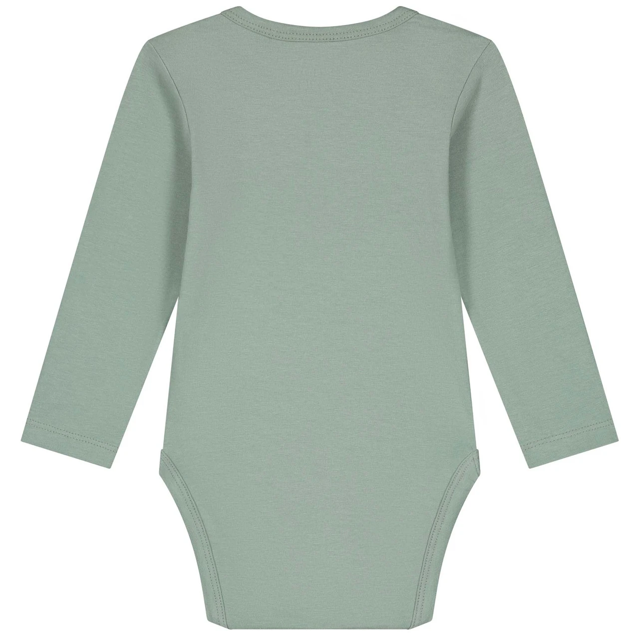 Prénatal Basis Romper Lange Mouwen Effen Groen 2 Prénatal Basis Romper Lange Mouwen Effen Groen - Afbeelding 2