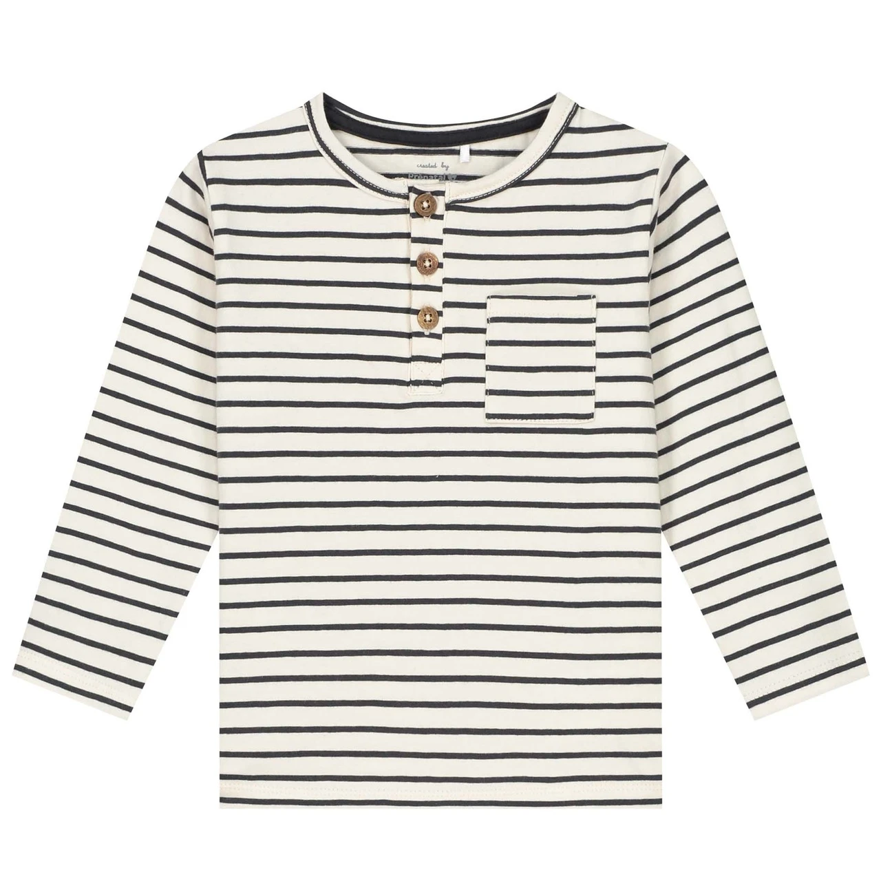 Prénatal Baby T-shirt Lange Mouwen Strepen Antraciet 1 Prénatal Baby T-shirt Lange Mouwen Strepen Antraciet