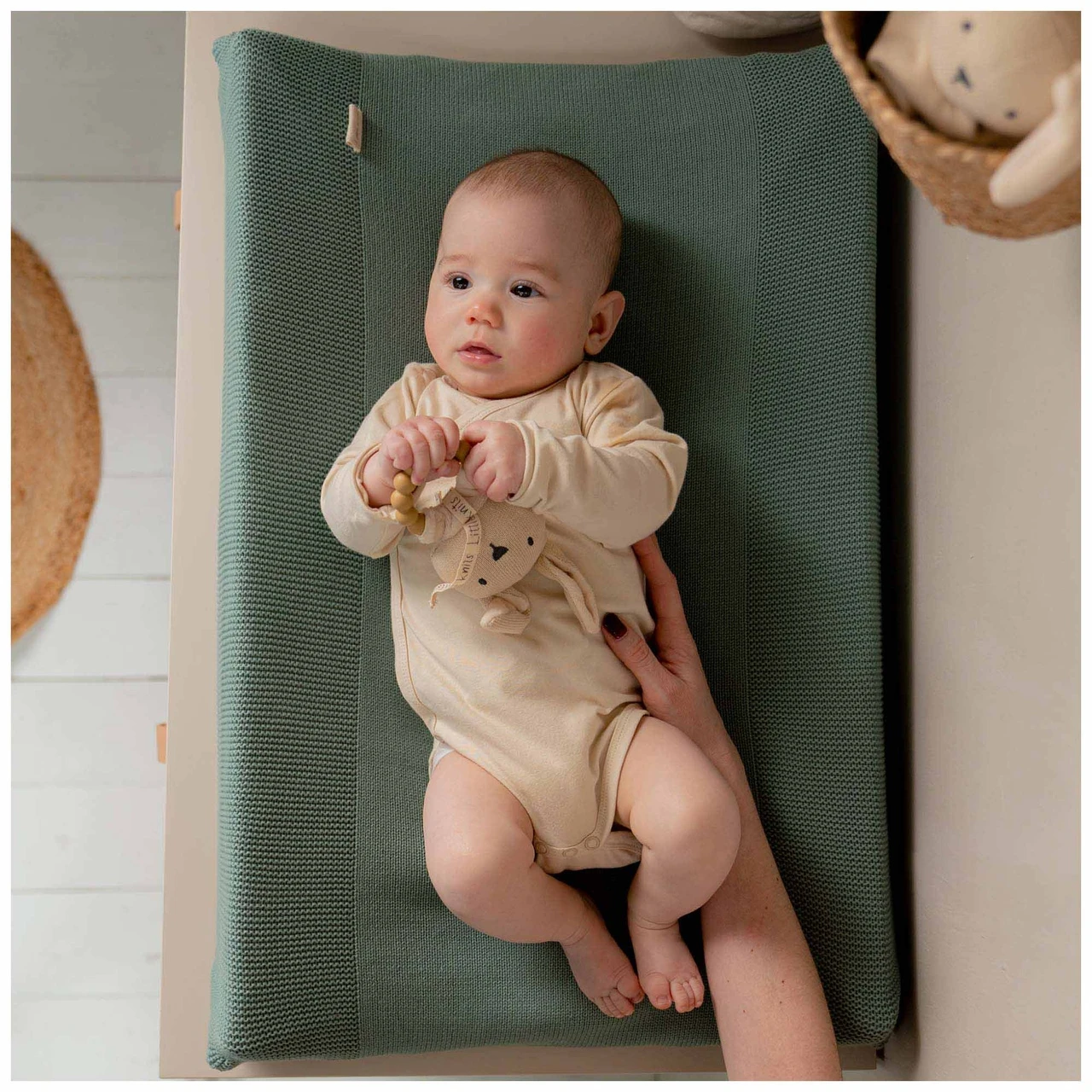 Prénatal Aankleedkussenhoes Little Knits Groen 4 Prénatal Aankleedkussenhoes Little Knits Groen - Afbeelding 4