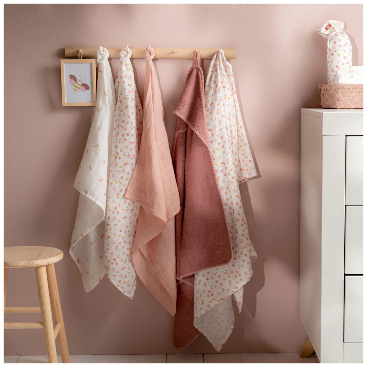 Prénatal Badcape Bloem Roze 5 Prénatal Badcape Bloem Roze - Afbeelding 5