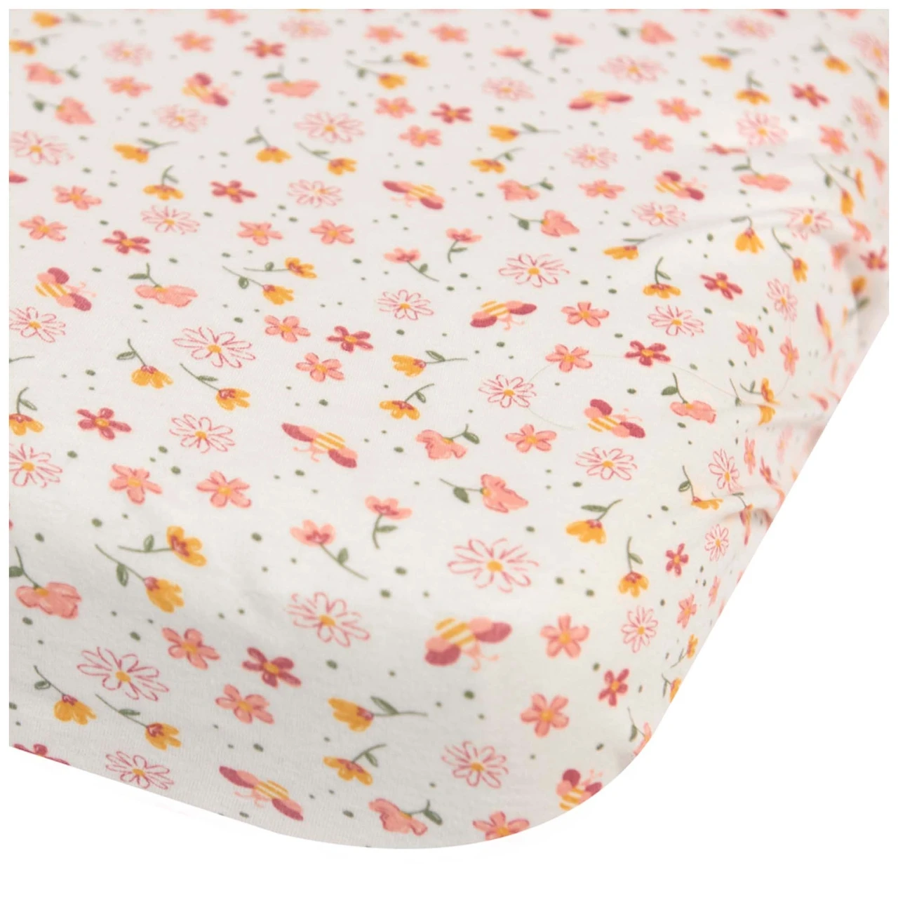 Prénatal Wieg Hoeslaken Bloem Wit 1 Prénatal Wieg Hoeslaken Bloem Wit