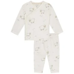 Prénatal Baby Pyjama Schapen Wit