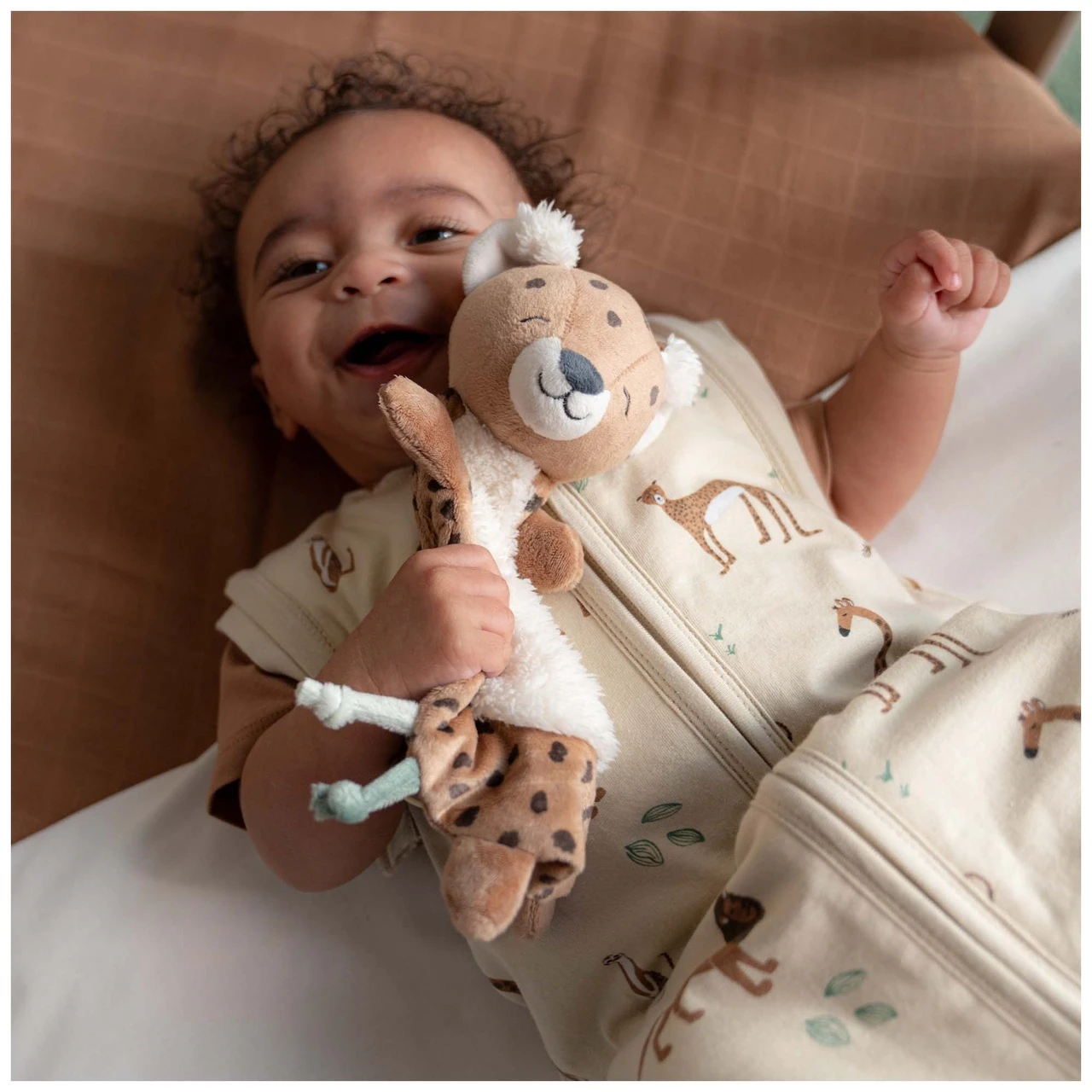Prénatal Knuffeldoekje Savanne Bruin 3 Prénatal Knuffeldoekje Savanne Bruin - Afbeelding 3