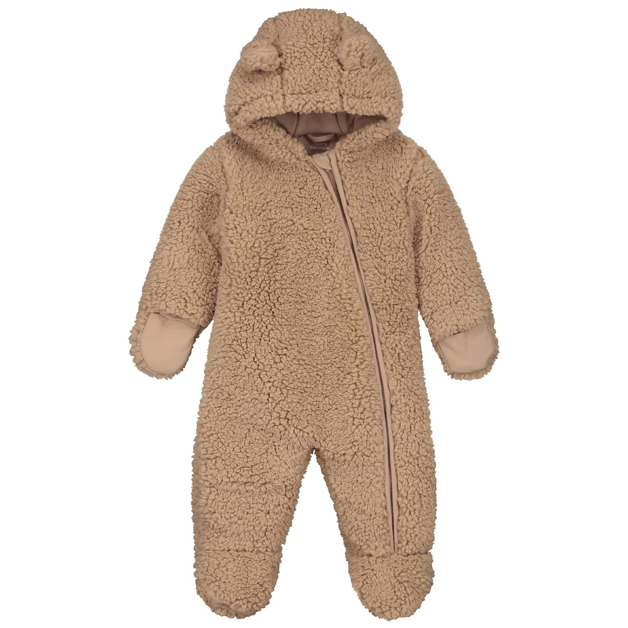 Prénatal Newborn Berenpak Teddy Lange Mouwen Effen Taupe 1 Prénatal Newborn Berenpak Teddy Lange Mouwen Effen Taupe