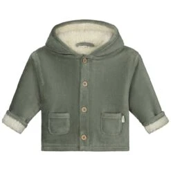 Prénatal Newborn Jas Rib Velours Lange Mouwen Effen Groen