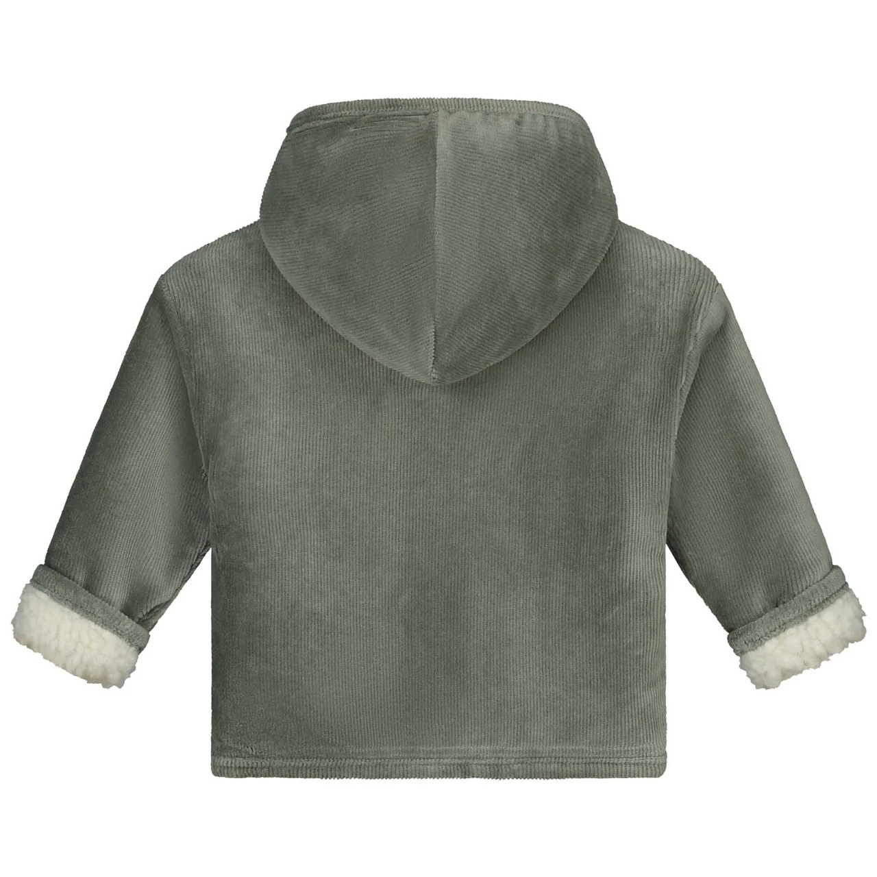 Prénatal Newborn Jas Rib Velours Lange Mouwen Effen Groen 2 Prénatal Newborn Jas Rib Velours Lange Mouwen Effen Groen - Afbeelding 2