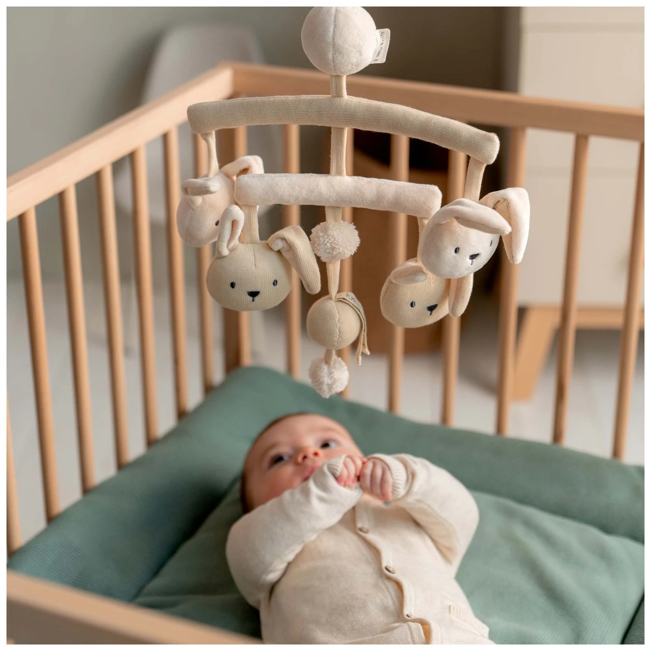 Prénatal Muziekmobiel Little Knits Ecru Melange 3 Prénatal Muziekmobiel Little Knits Ecru Melange - Afbeelding 3