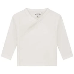 Prénatal Newborn Overslagshirt Rib Lange Mouwen Effen Wit