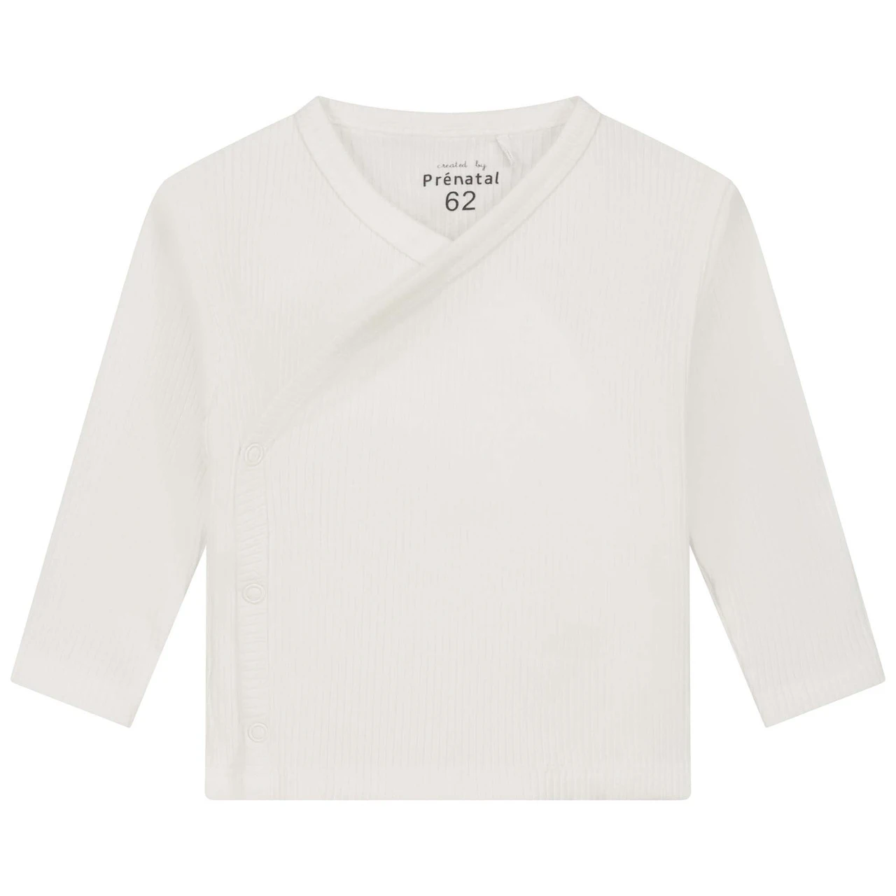 Prénatal Newborn Overslagshirt Rib Lange Mouwen Effen Wit 1 Prénatal Newborn Overslagshirt Rib Lange Mouwen Effen Wit