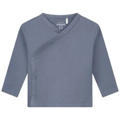 Prénatal Newborn Overslagshirt Rib Lange Mouwen Effen Blauw
