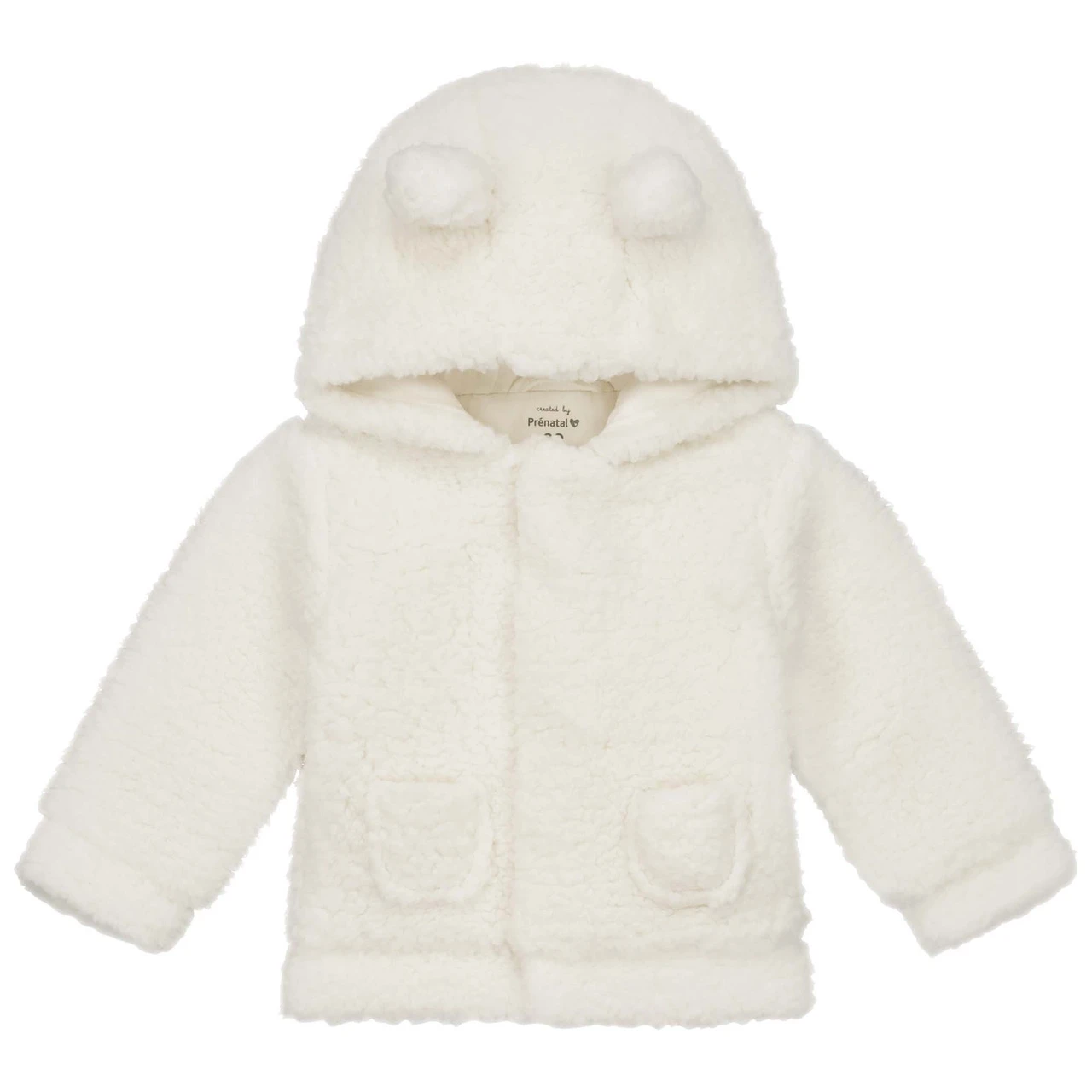 Prénatal Newborn Jas Teddy Lange Mouwen Effen Wit 1 Prénatal Newborn Jas Teddy Lange Mouwen Effen Wit