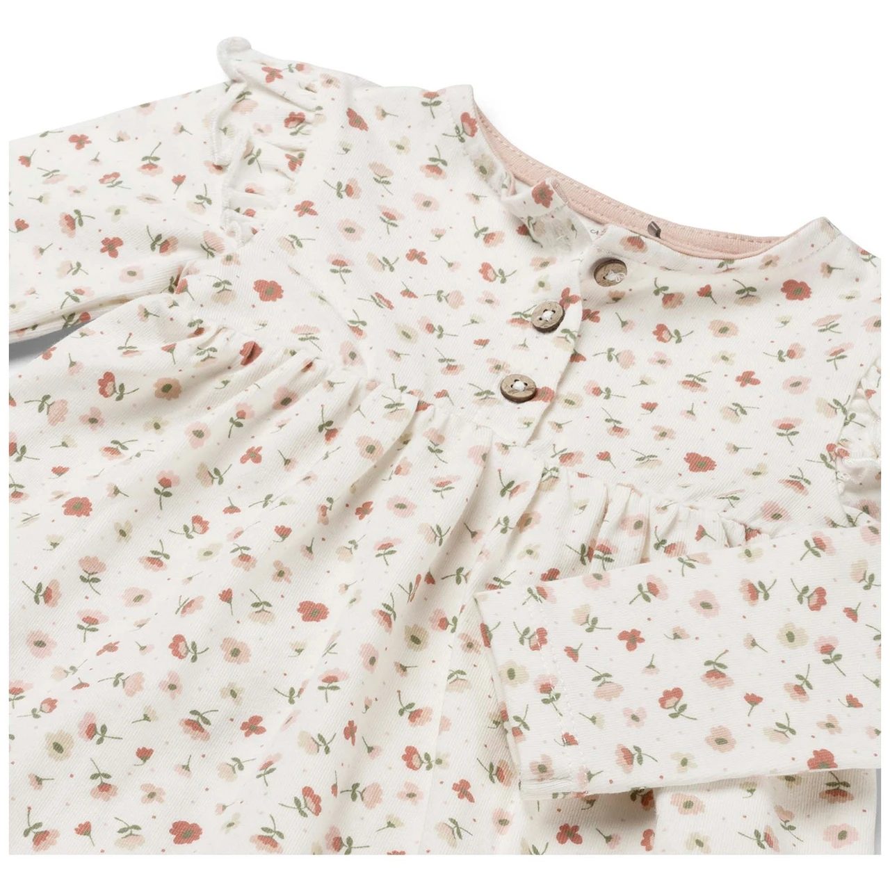 Prénatal Newborn Jurk Lange Mouwen Bloemen Roze 3 Prénatal Newborn Jurk Lange Mouwen Bloemen Roze - Afbeelding 3