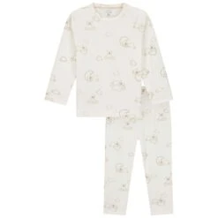 Prénatal Peuter Pyjama Beren Rib Wit