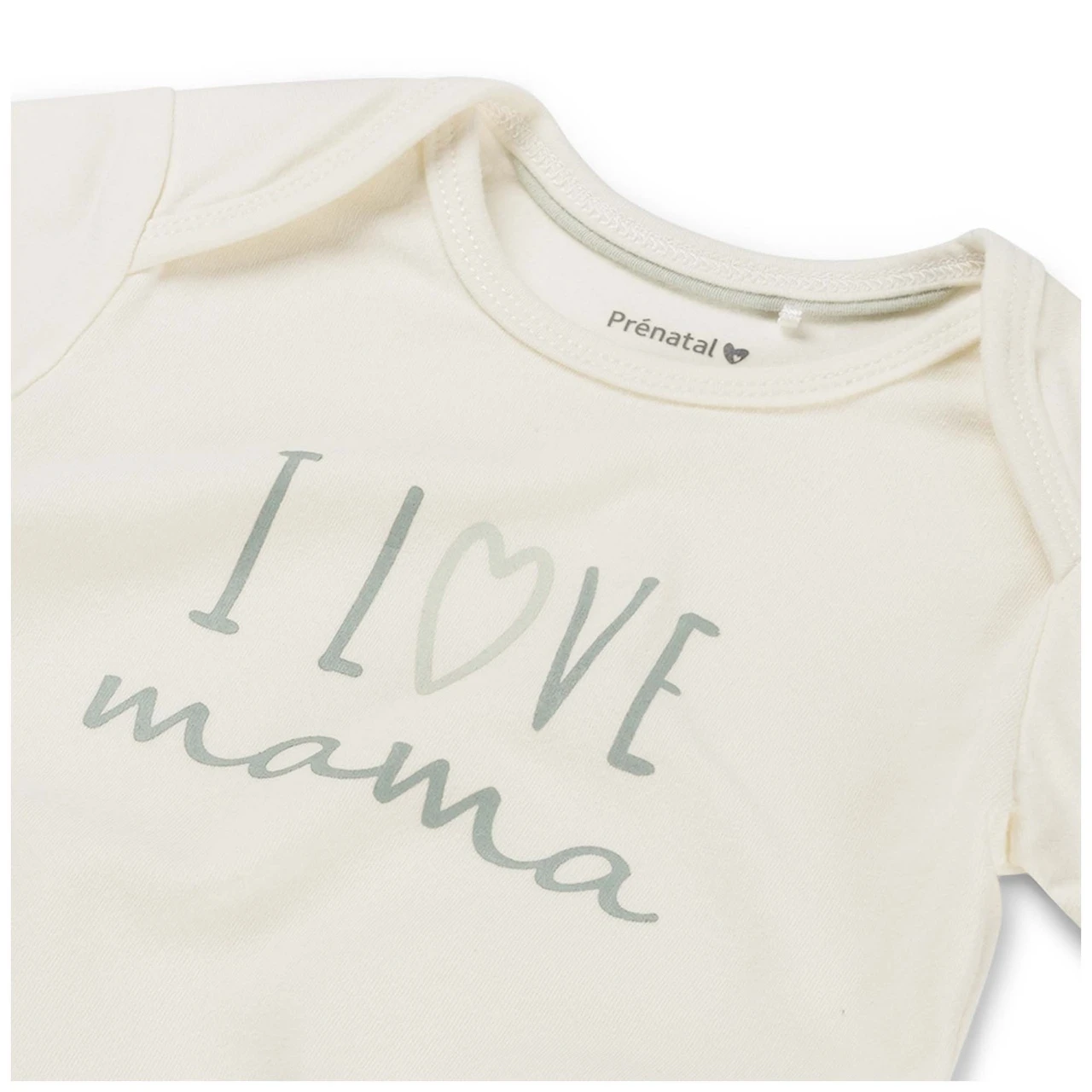 Prénatal Romper I Love Mama Korte Mouwen Tekst Wit 3 Prénatal Romper I Love Mama Korte Mouwen Tekst Wit - Afbeelding 3