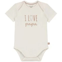 Prénatal Romper I Love Papa Korte Mouwen Tekst Wit