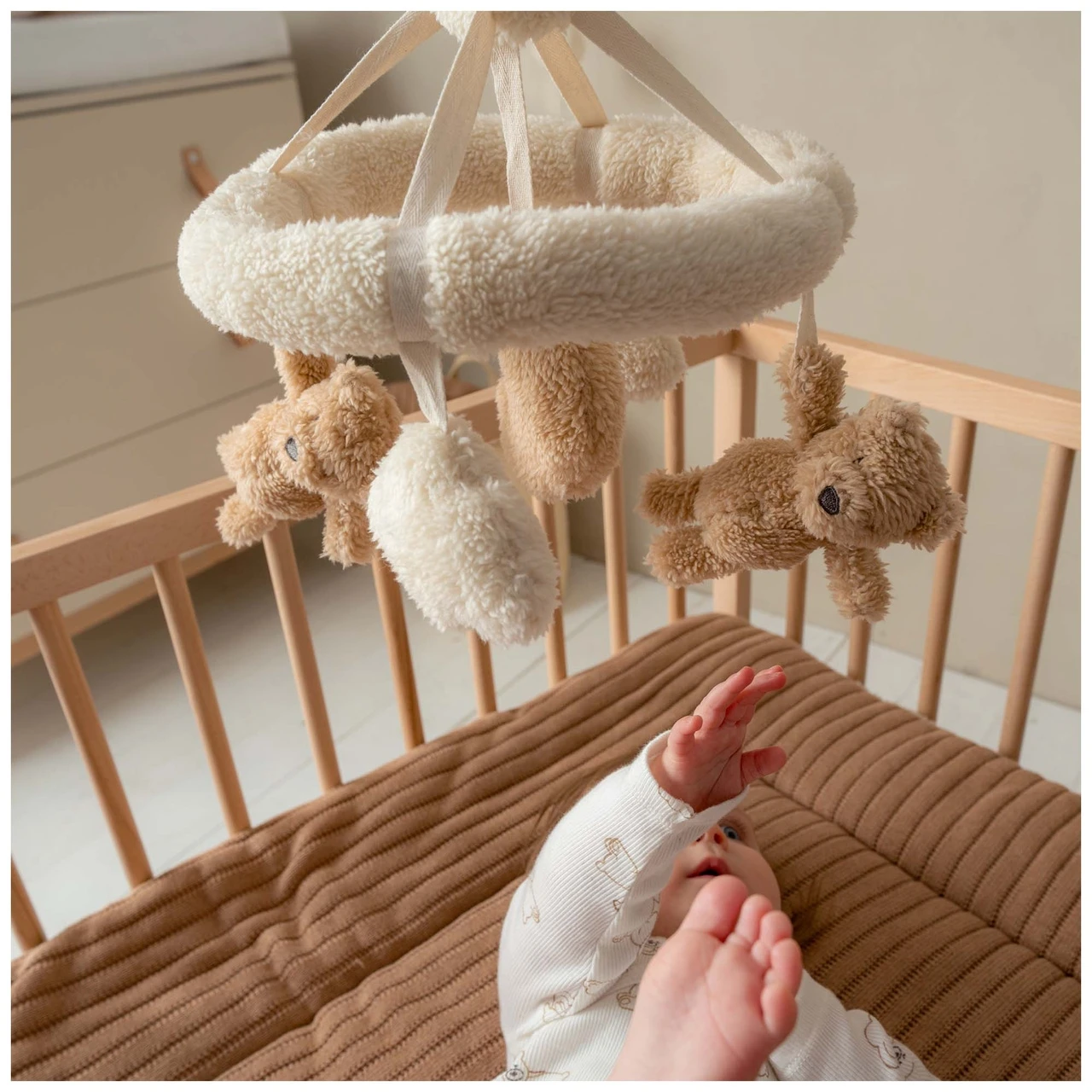 Prénatal Muziekmobiel Beer Beigebrown 3 Prénatal Muziekmobiel Beer Beigebrown - Afbeelding 3