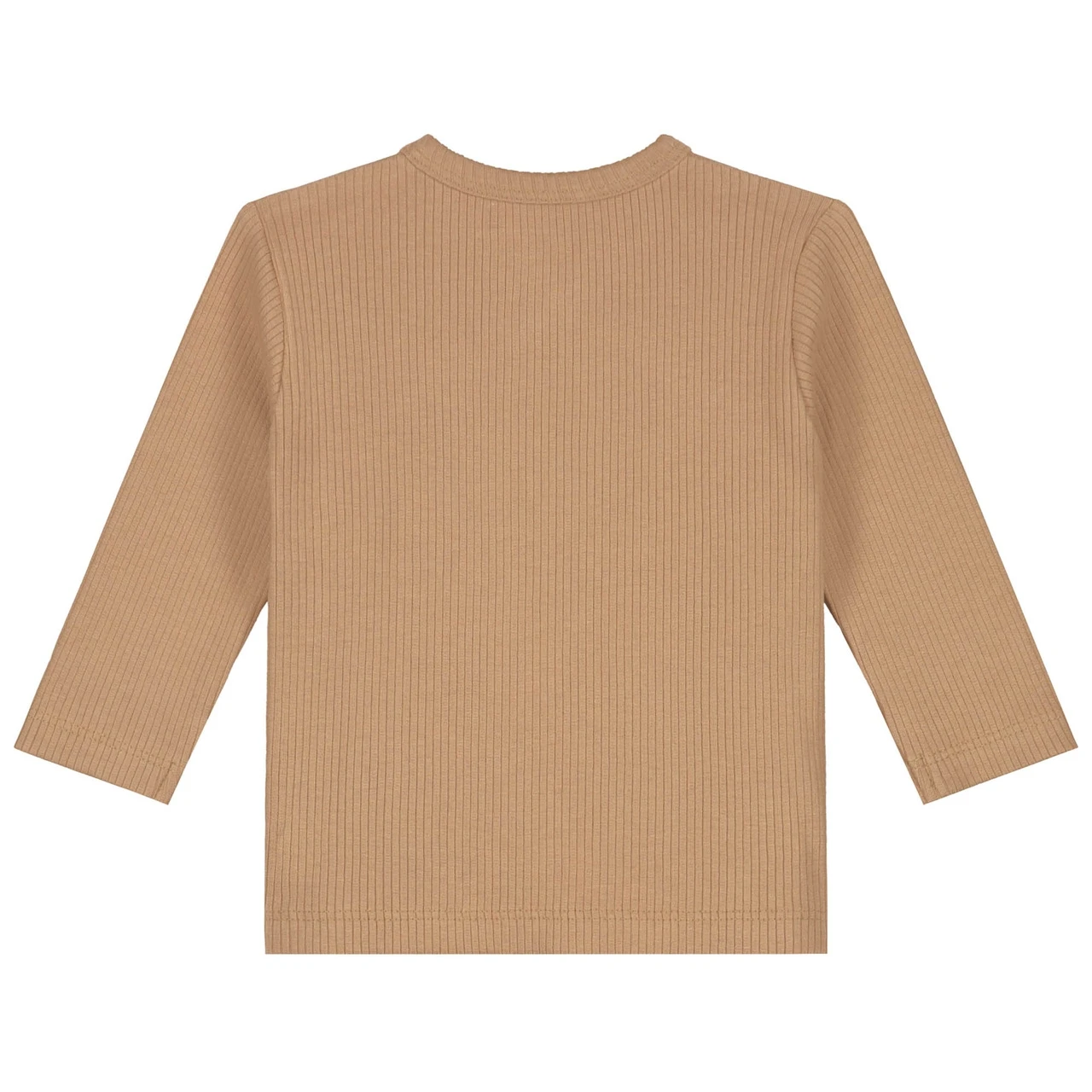 Prénatal Newborn Shirt Rib Pure Lange Mouwen Effen Bruin 2 Prénatal Newborn Shirt Rib Pure Lange Mouwen Effen Bruin - Afbeelding 2