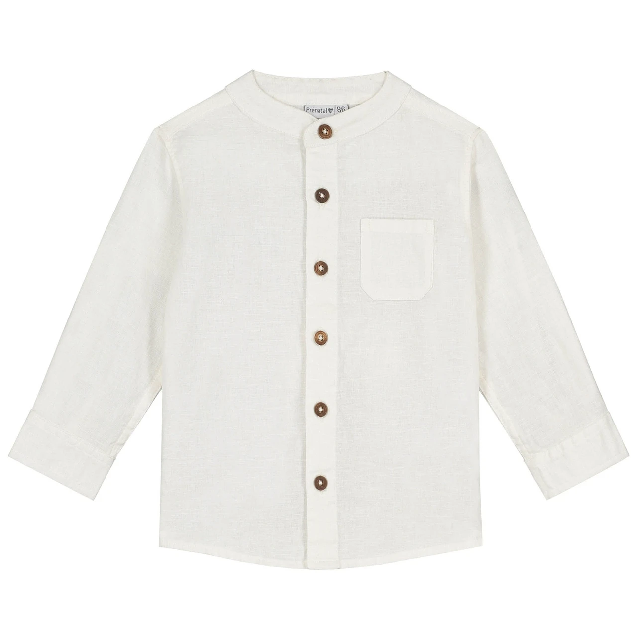 Prénatal Baby Blouse Lange Mouwen Effen Wit 1 Prénatal Baby Blouse Lange Mouwen Effen Wit