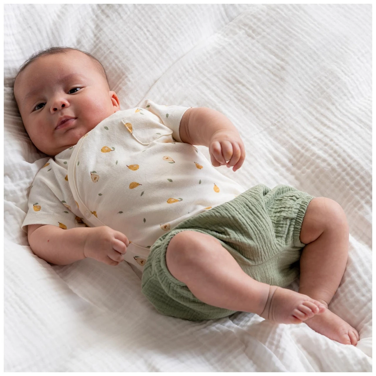 Prénatal Newborn Overslagshirt Korte Mouwen All Over Print Wit 5 Prénatal Newborn Overslagshirt Korte Mouwen All Over Print Wit - Afbeelding 5