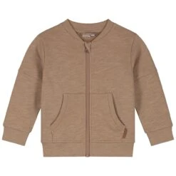 Prénatal Peuter Vest Lange Mouwen Effen Bruin