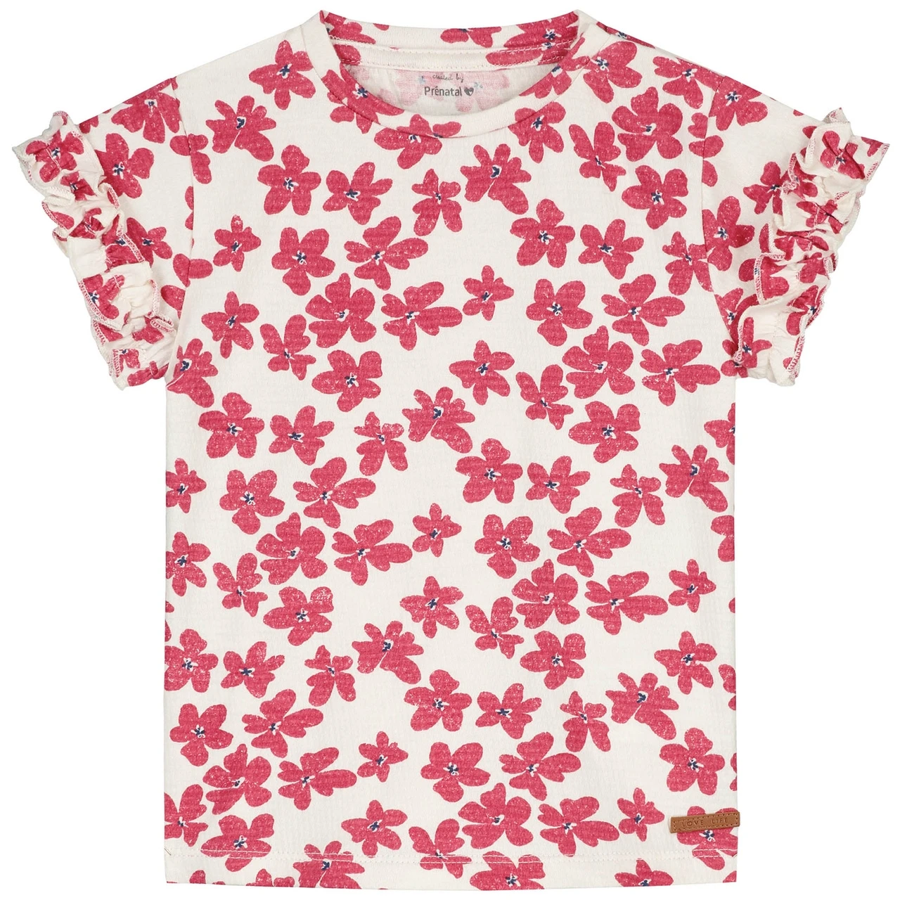 Prénatal Peuter T-shirt Korte Mouwen Bloemen Rood 1 Prénatal Peuter T-shirt Korte Mouwen Bloemen Rood