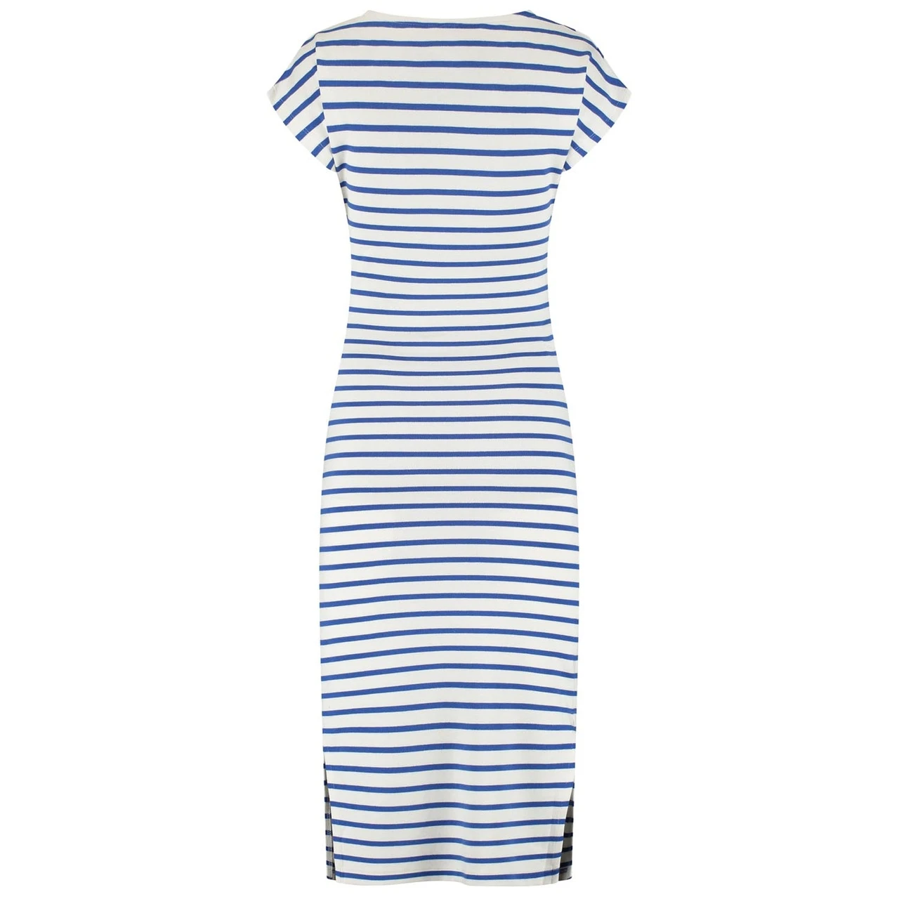 Prénatal Zwangerschapsjurk Korte Mouwen Strepen Blauw 3 Prénatal Zwangerschapsjurk Korte Mouwen Strepen Blauw - Afbeelding 3