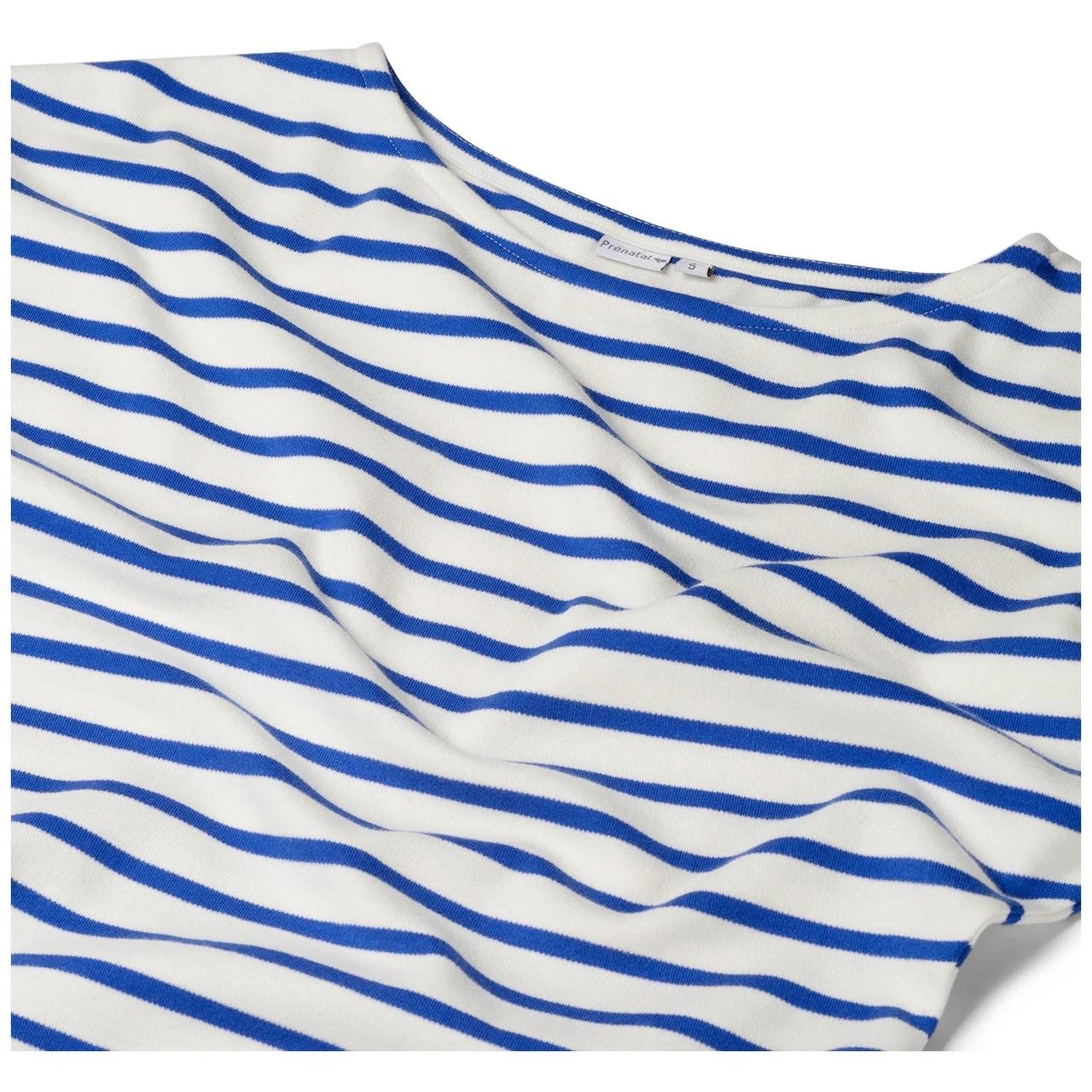 Prénatal Zwangerschapsjurk Korte Mouwen Strepen Blauw 4 Prénatal Zwangerschapsjurk Korte Mouwen Strepen Blauw - Afbeelding 4