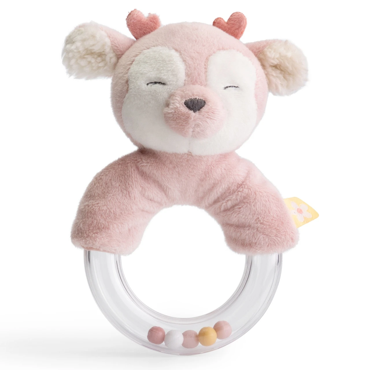 Prénatal Ringrammelaar Hert Powder Pink 1 Prénatal Ringrammelaar Hert Powder Pink