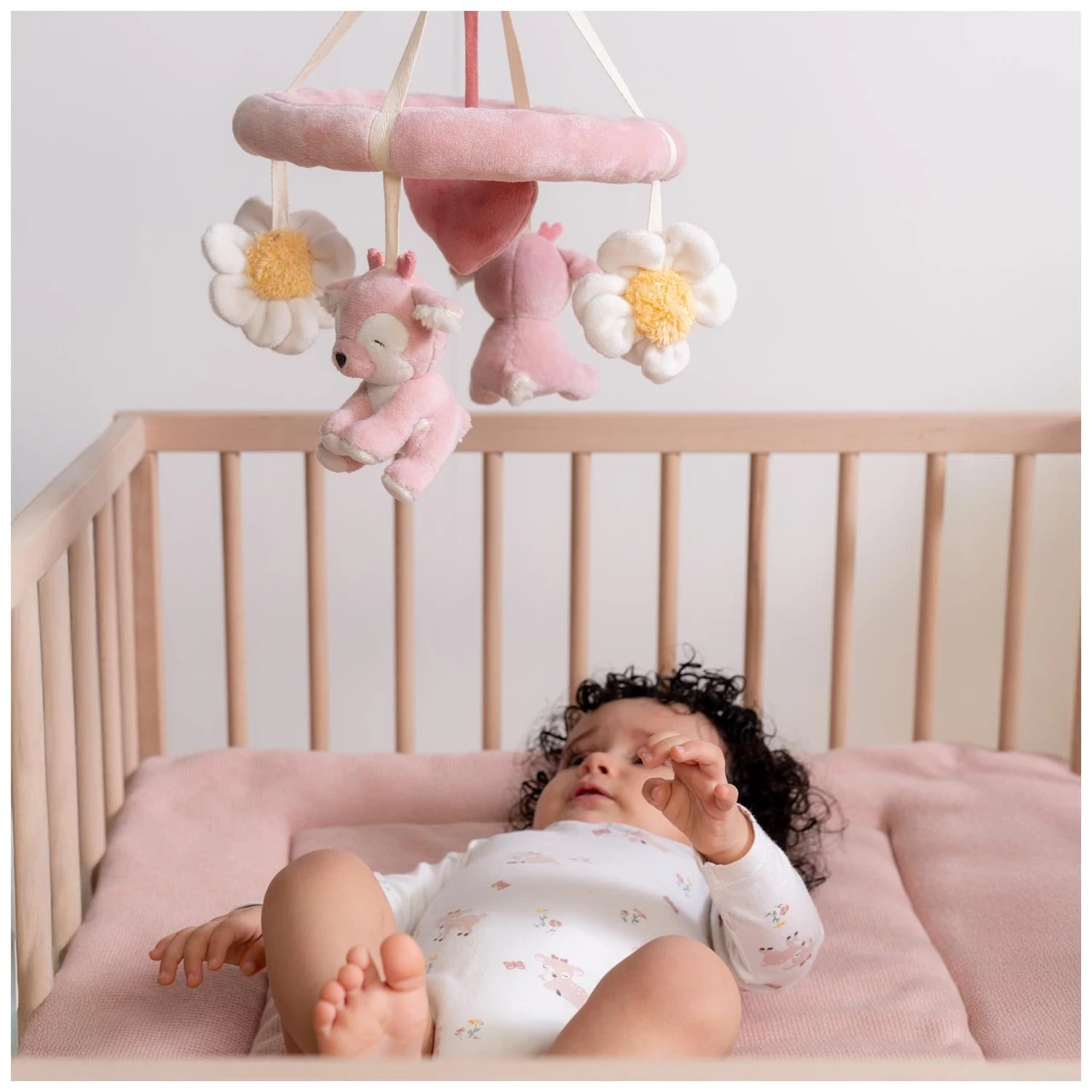 Prénatal Muziekmobiel Hert Powder Pink 2 Prénatal Muziekmobiel Hert Powder Pink - Afbeelding 2