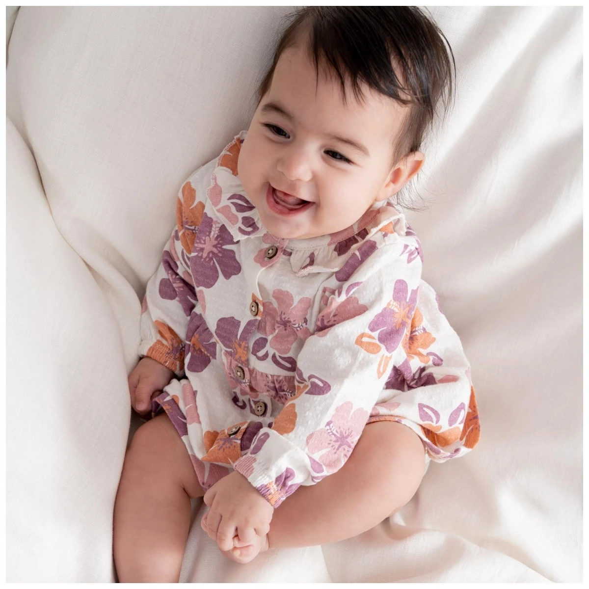 Prénatal Newborn Jurk Lange Mouwen Bloemen Multi 4 Prénatal Newborn Jurk Lange Mouwen Bloemen Multi - Afbeelding 4