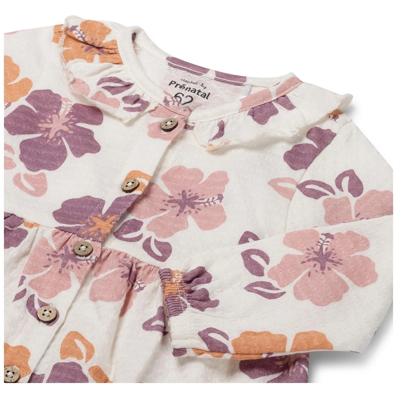 Prénatal Newborn Jurk Lange Mouwen Bloemen Multi 3 Prénatal Newborn Jurk Lange Mouwen Bloemen Multi - Afbeelding 3