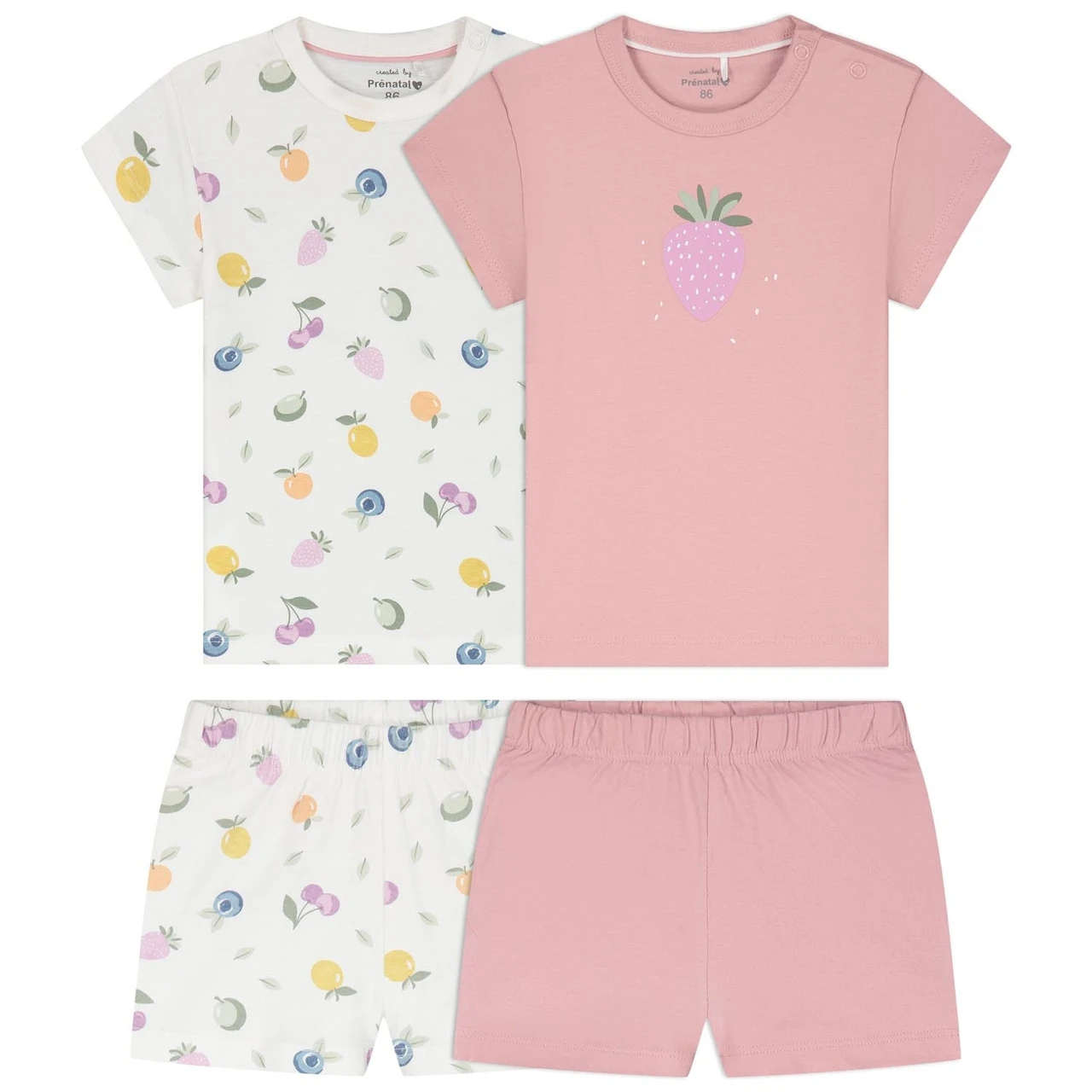 Prénatal Peuter Shortama 2 Stuks Roze 1 Prénatal Peuter Shortama 2 Stuks Roze