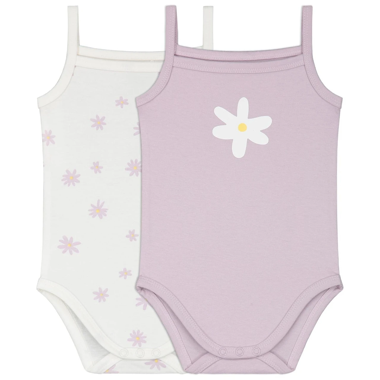 Prénatal Romper 2 Stuks Spaghettibandjes Bloemen Paars 1 Prénatal Romper 2 Stuks Spaghettibandjes Bloemen Paars