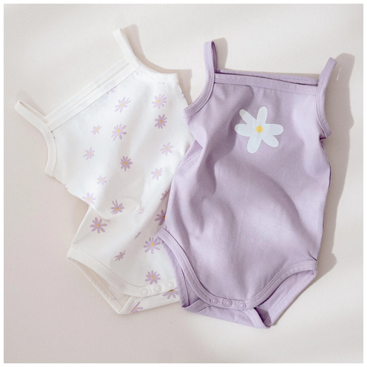 Prénatal Romper 2 Stuks Spaghettibandjes Bloemen Paars 4 Prénatal Romper 2 Stuks Spaghettibandjes Bloemen Paars - Afbeelding 4