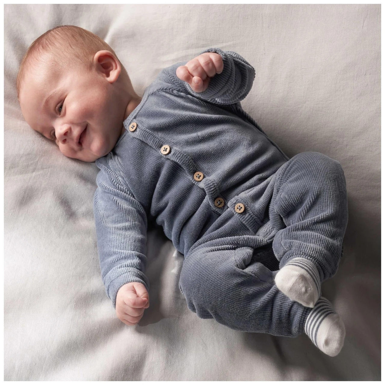 Prénatal Newborn Boxpakje Velours Lange Mouwen Effen Blauw 4 Prénatal Newborn Boxpakje Velours Lange Mouwen Effen Blauw - Afbeelding 4