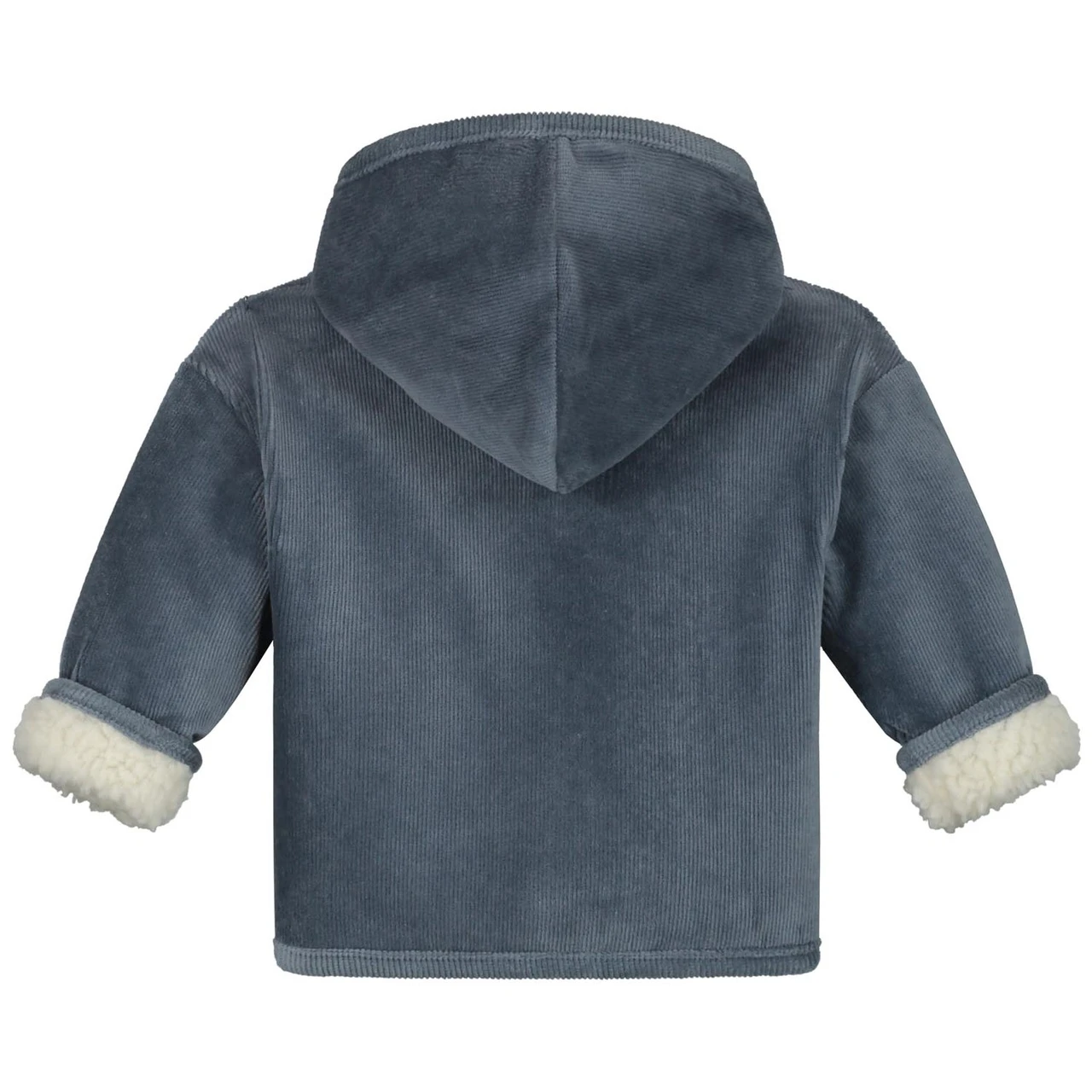 Prénatal Newborn Jas Velours Lange Mouwen Effen Denim 2 Prénatal Newborn Jas Velours Lange Mouwen Effen Denim - Afbeelding 2