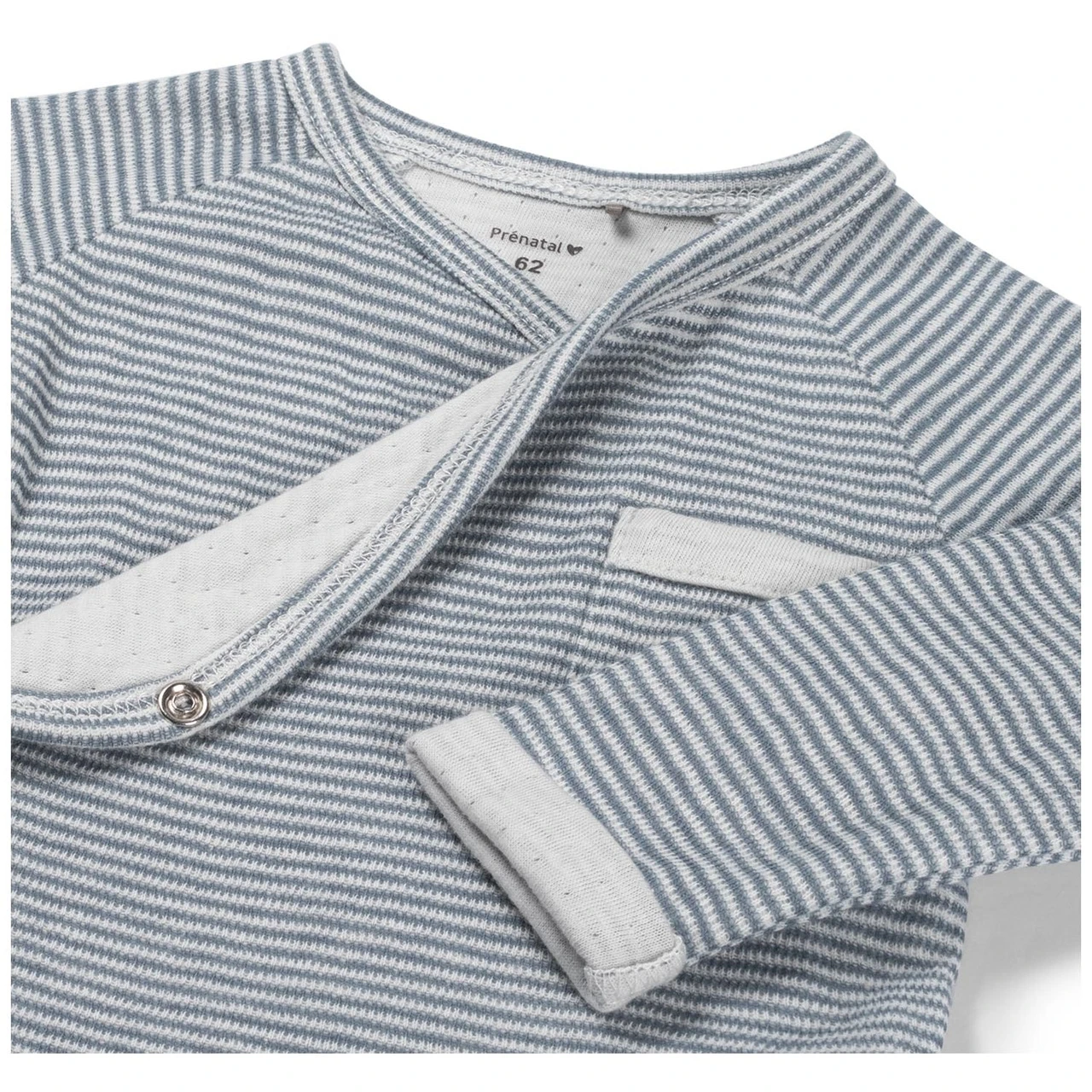 Prénatal Newborn Overslagshirt Lange Mouwen Strepen Blauw 3 Prénatal Newborn Overslagshirt Lange Mouwen Strepen Blauw - Afbeelding 3