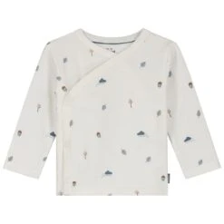 Prénatal Newborn Overslagshirt Lange Mouwen Bladeren Wit