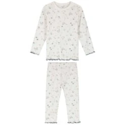 Prénatal Peuter Pyjama Romantische Rib Wit